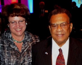 Janet Walsh and fellow board member Andrew Young